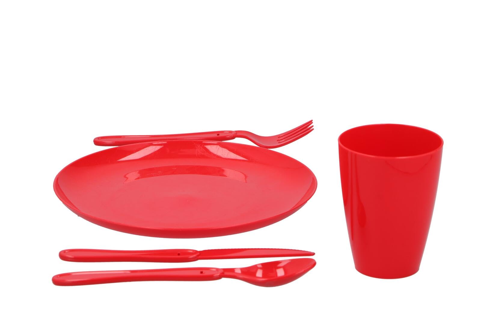 Set Picnic 21 Pezzi Alpina 4 Persone Piatti Posate Campeggio