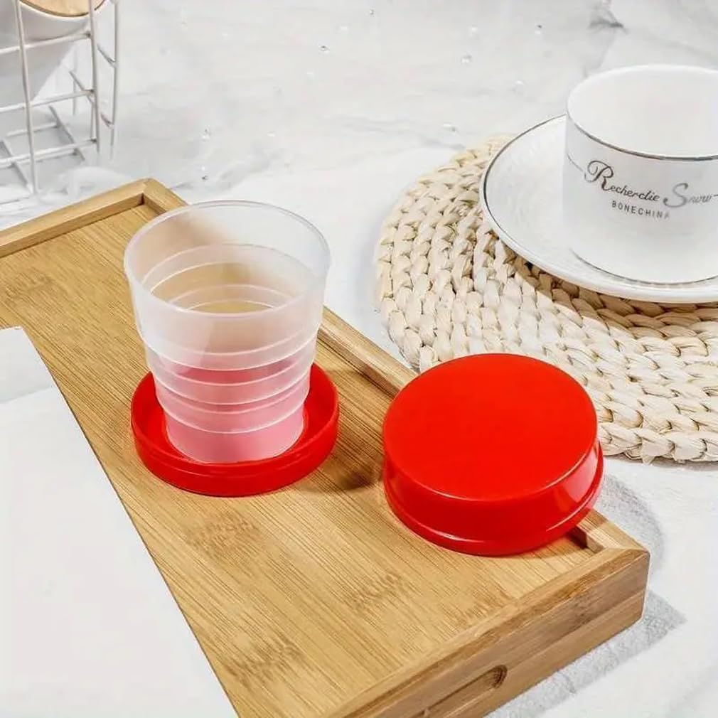 4 PZ Bicchiere Pieghevole, 115 ml, Plastica, Colori Assortiti