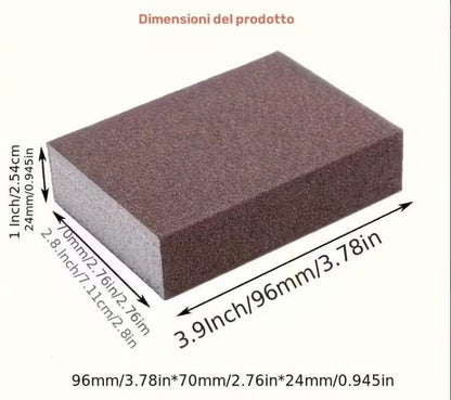 Spugne Abrasive Obelix 10 Pezzi Nere - Sgrassatutto Piatti Cucina Bagno