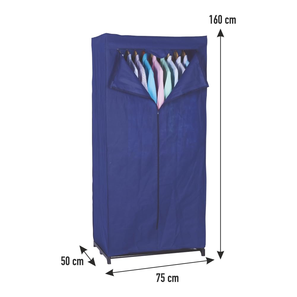 alpina - TNT Fabric Wardrobe Camping Clothes Hanger 75 x 50 x 160 cm Blue