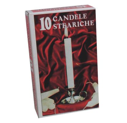 Candele  Steariche Bianche Confezione 10/50/100 Pezzi