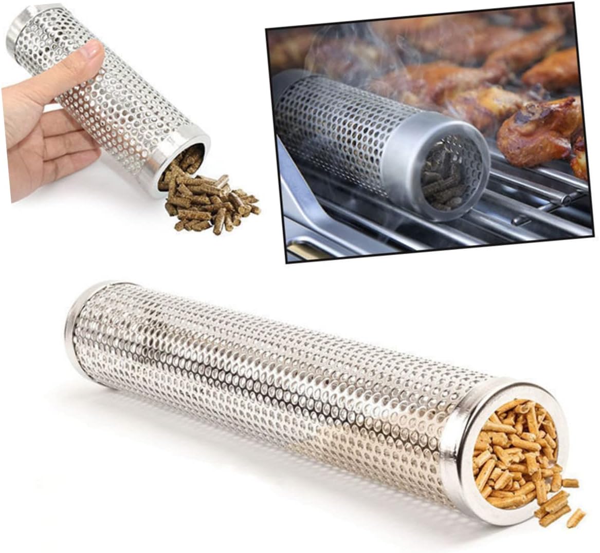Tubo Affumicatore BBQ in Acciaio Inox – Affumicatura Calda e Fredda – 21 cm