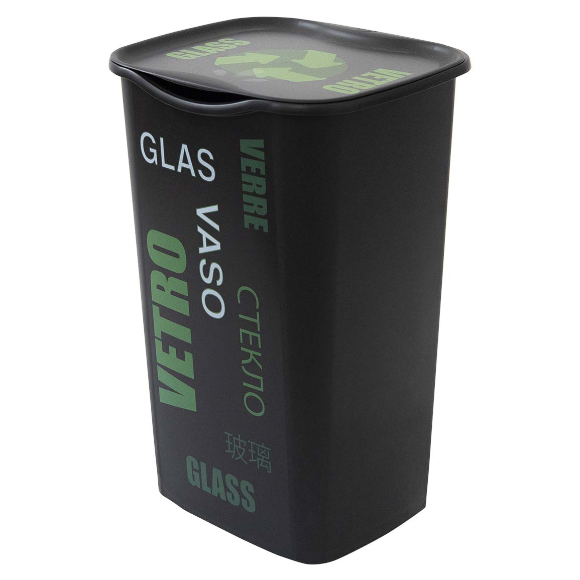 Poubelle sans marque pour le tri sélectif des déchets recyclables, capacité 50 litres