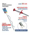 Molla stura scarichi con pinza 60cm