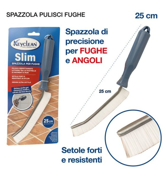 Spazzola Fughe Slim 25cm Pulizia Profonda Piastrelle