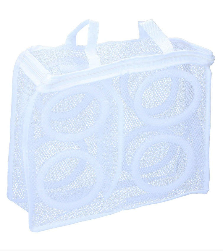 Rete per Lavaggio Scarpe in Lavatrice - 2 Scomparti 32x29x12cm - Sacchetto Protettivo