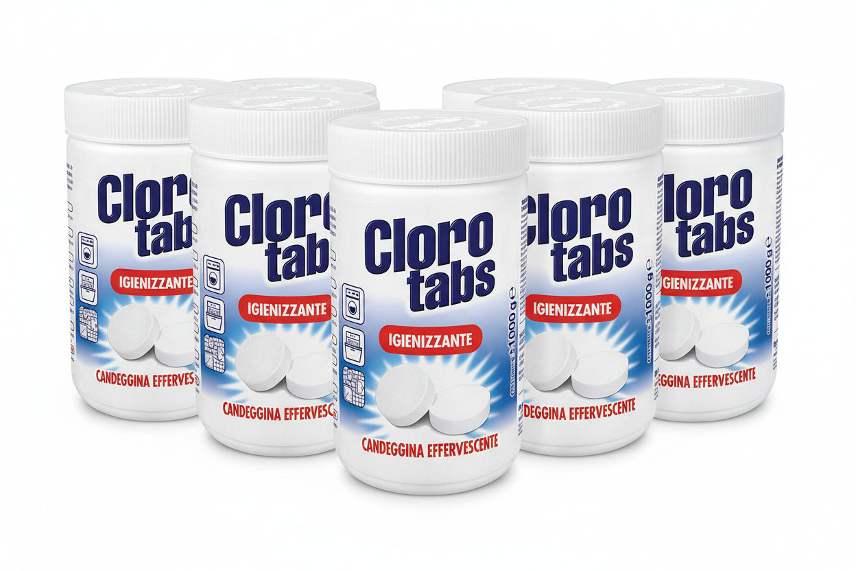 Cloro Tabs Pastiglie Candeggina 1kg - Igienizzante Multiuso