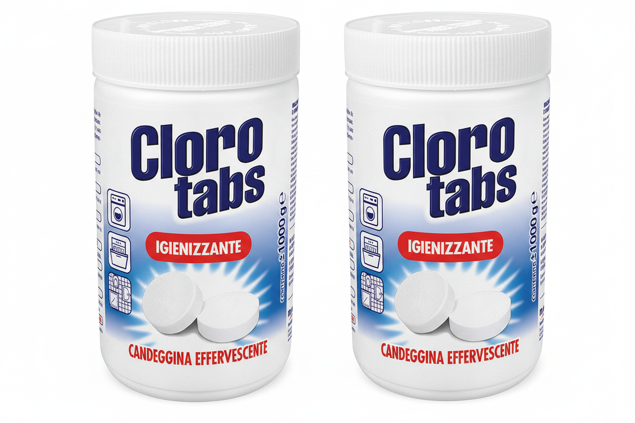 Cloro Tabs Pastiglie Candeggina 1kg - Igienizzante Multiuso