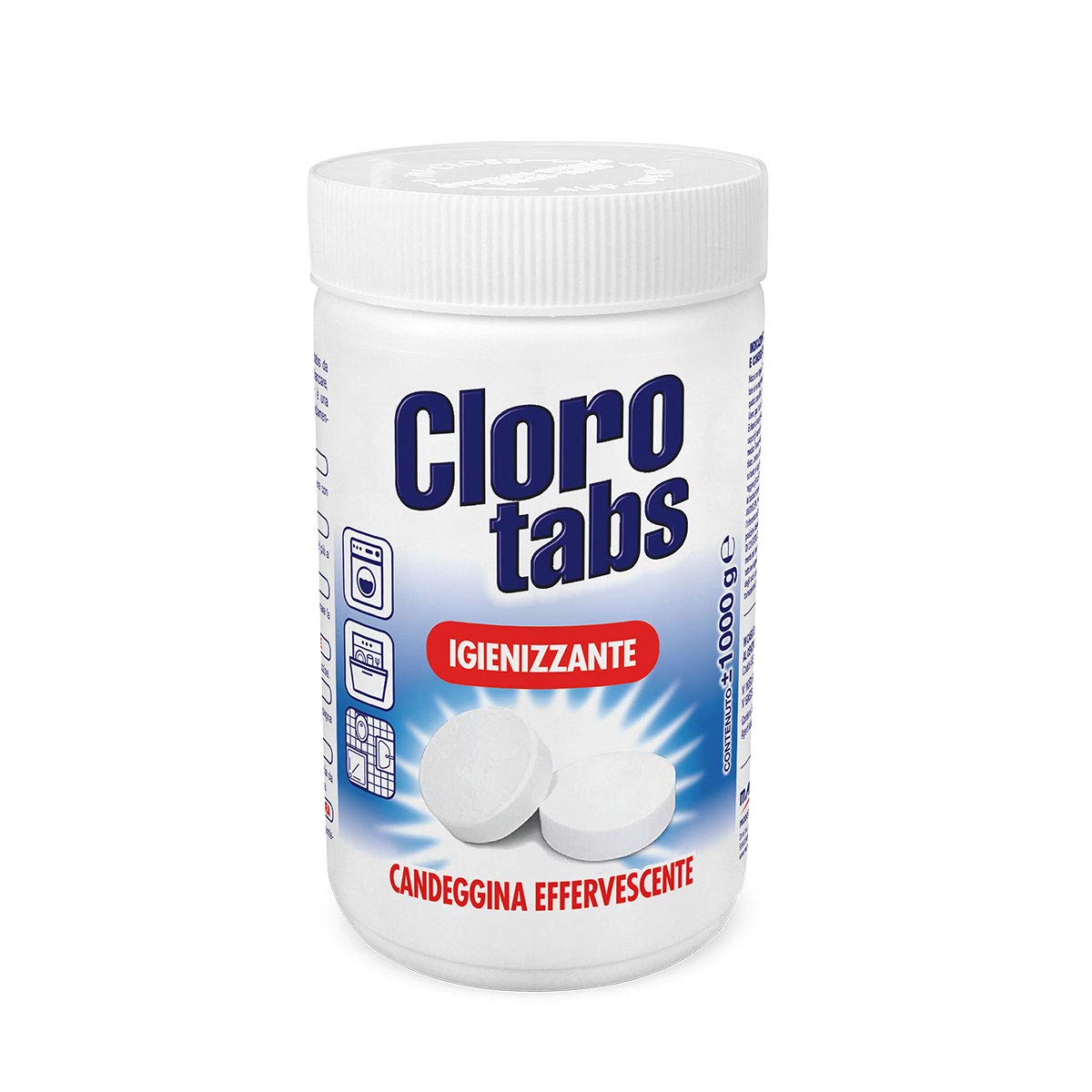 Cloro Tabs Candeggina Pastiglie Effervescenti 1 kg - Igienizzante Multiuso
