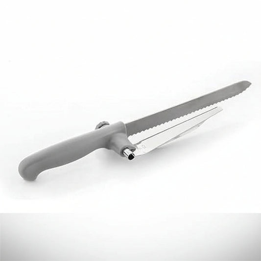 Coltello per Pane con Guida di Taglio Regolabile Kutway, Lama in Acciaio Inossidabile, Manico Ergonomico, Guida Regolabile, Design Originale e Pratico, Base Antiscivolo.