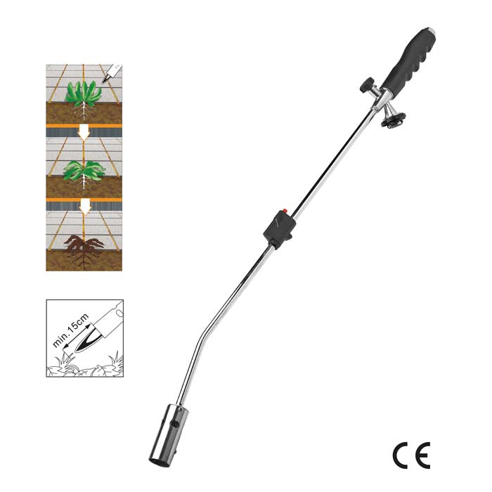 Kinzo Brucia Erbacce da Giardino 80 cm – Cannello a Gas con Accensione Piezoelettrica