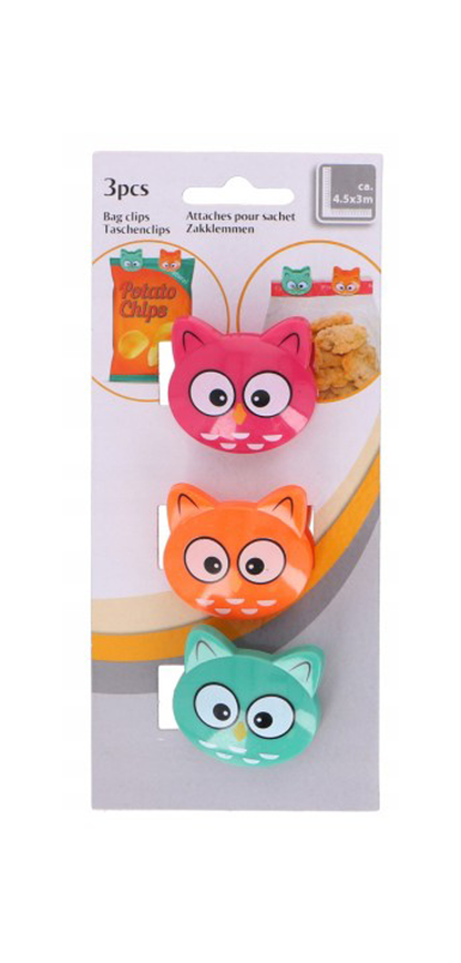 Clip Chiusura Sacchetti 3 Pz - Salva Freschezza Alimenti