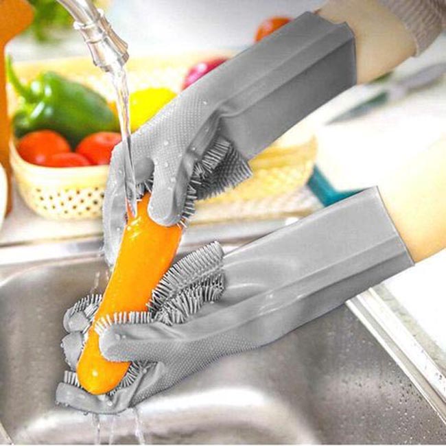 Gants de cuisine en silicone à manches longues, lot de 2.