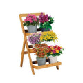 Fioriera per piante in legno 3 ripiani 71x35x46cm