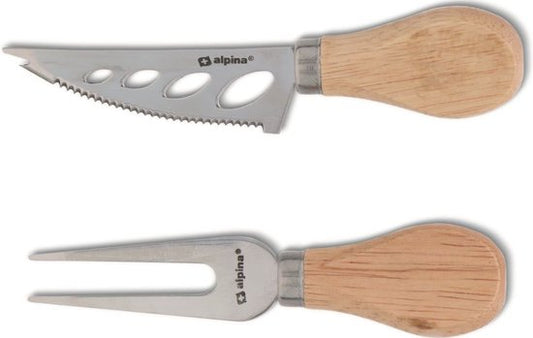 Set 2 Coltelli Formaggio Alpina - Coltelli Professionali Acciaio Inox