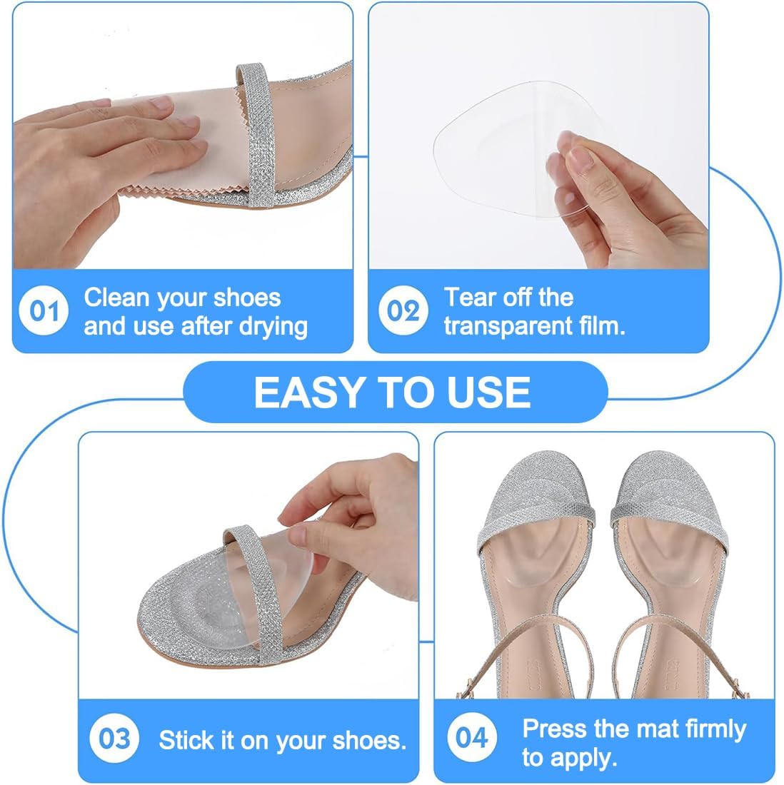 Cuscinetti in Gel per Tacchi Alti e Sandali – Sollievo Avampiede | FercasaShop®