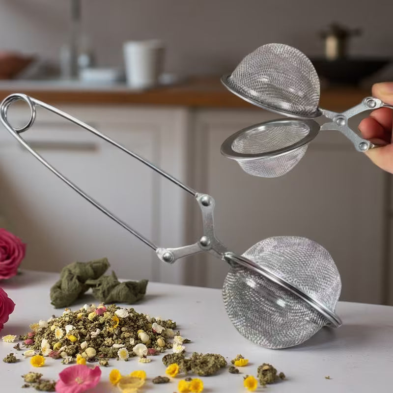 Infusore a Clip per Foglie di Tè | Cucchiaio in Acciaio Inox – Diametro 5 cm
