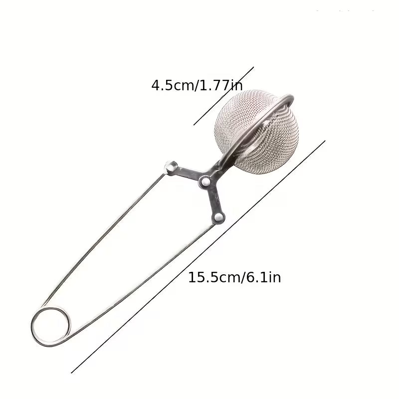 Infusore a Clip per Foglie di Tè | Cucchiaio in Acciaio Inox – Diametro 5 cm