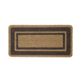 Tapis d'entrée extérieur en noix de coco naturelle avec bordure décorative et envers antidérapant