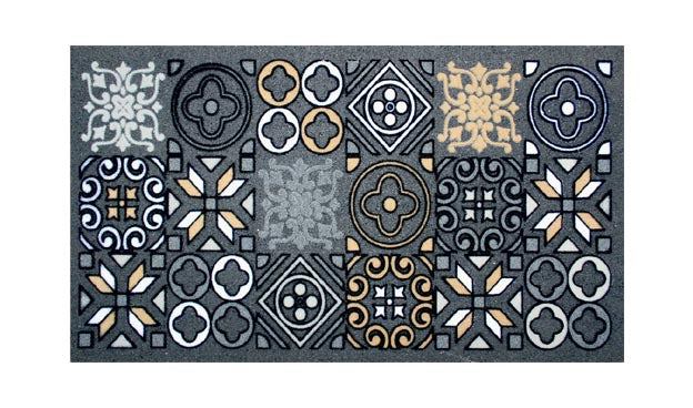 Zerbino Floccato Flormat 40x70 cm - Gomma Riciclata Antiscivolo