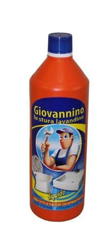 Sturalavandino Liquido 4 Pz. Giovannino, Senza Profumo, Ideale per Uso Domestico e Professionale, Elimina Capelli e Residui, Made in Italy