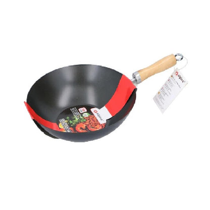Padella wok in stile asiatico, con rivestimento antiaderente, 30 cm
