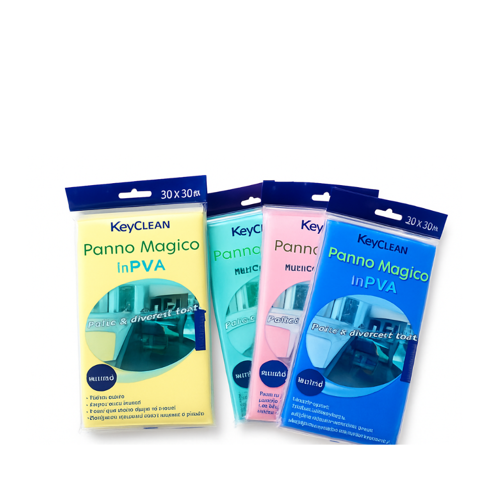 Lingettes absorbantes PVA Magic Cloth 30x30cm - Lot de 12 lingettes réutilisables, multicolores