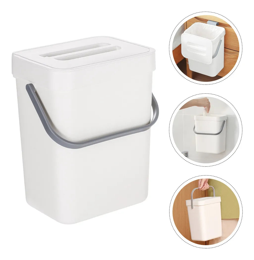 Pattumiera Parete Annarè 5L Bianca Gancio Cucina Bagno