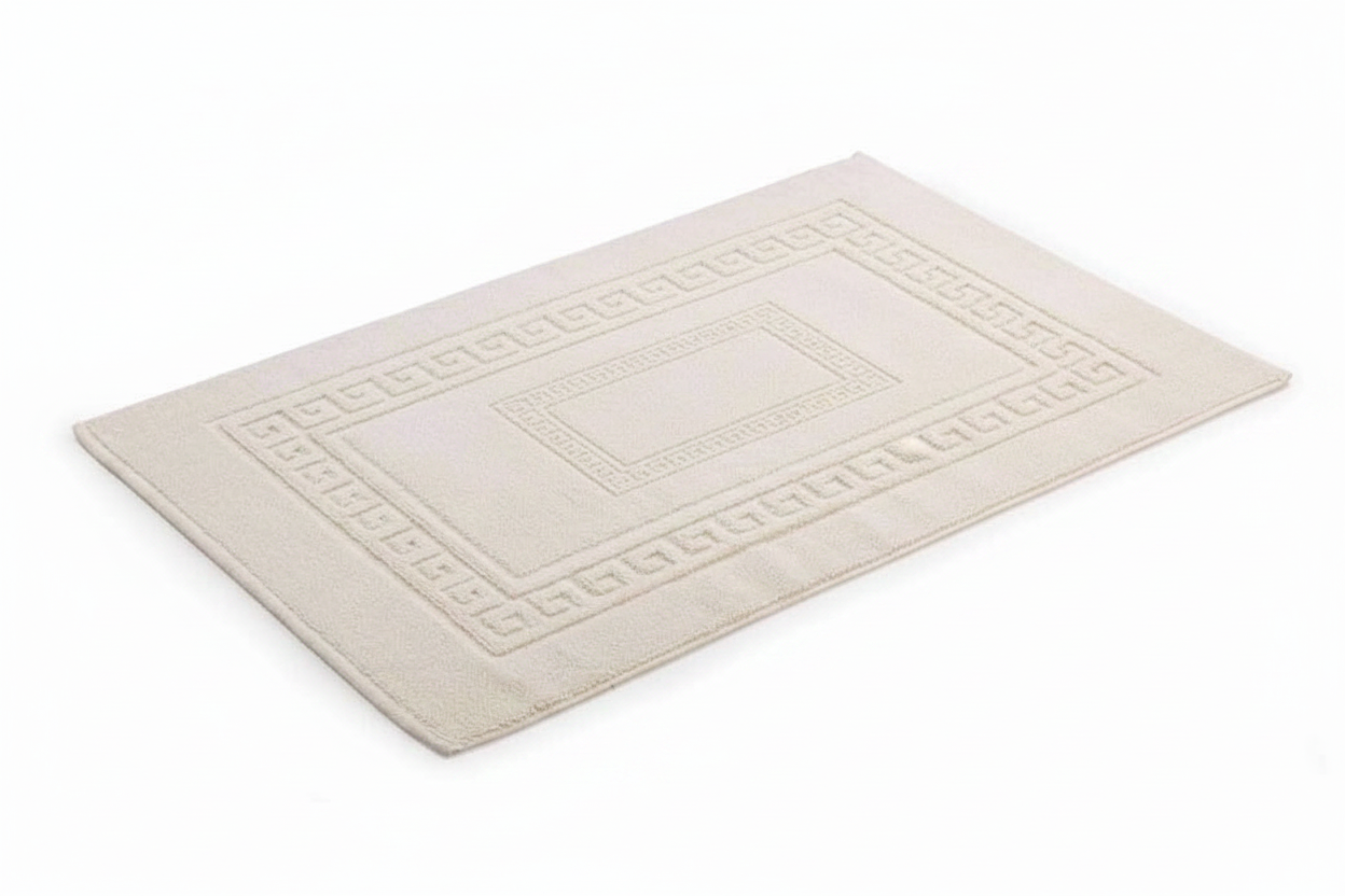 Tappeto Bagno in Cotone 100% | Design Jacquard Diagono – Morbido e Assorbente