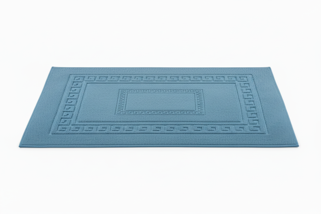 Tappeto Bagno in Cotone 100% | Design Jacquard Diagono – Morbido e Assorbente