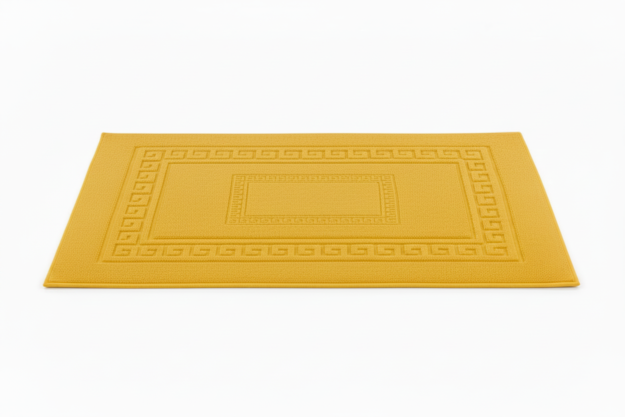 Tappeto Bagno in Cotone 100% | Design Jacquard Diagono – Morbido e Assorbente