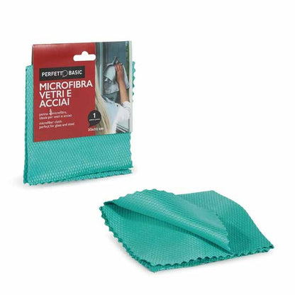 Set 3 Panni Microfibra Vetri e Acciaio 32x32cm - Perfetto Basic Senza Aloni
