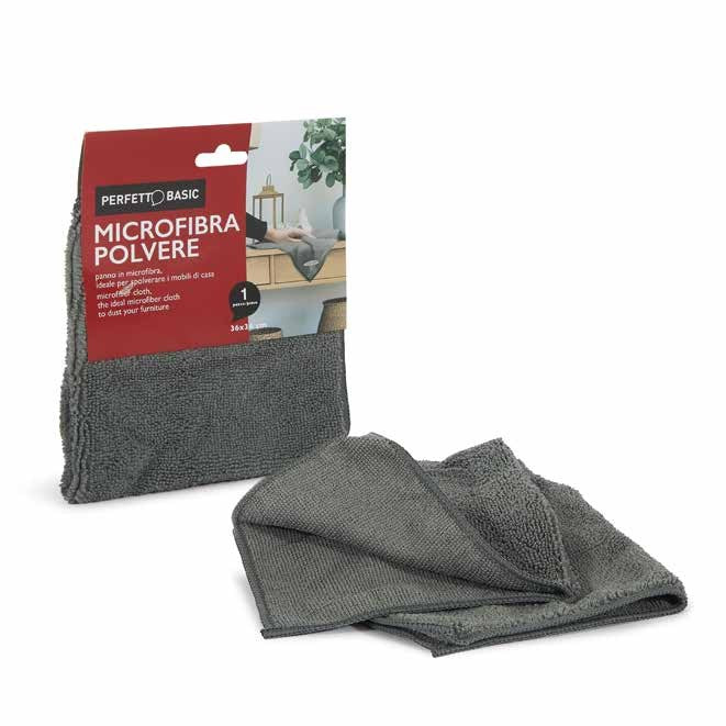 Set 3 Panni Microfibra Antipolvere 36x34cm Perfetto Basic - Cattura Polvere e Allergeni