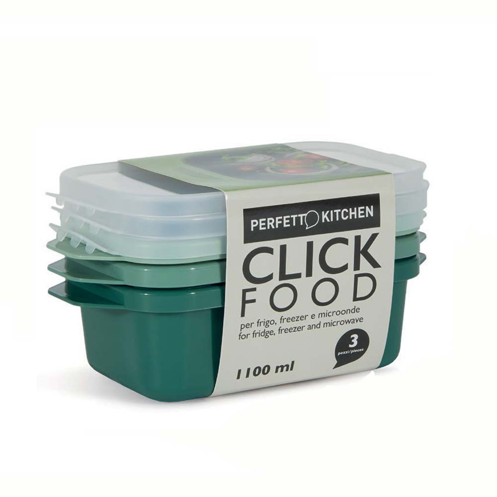 Contenitore alimenti per frigo, freezer e microonde. Set da 3 pezzi. |3 Misure