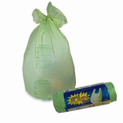 Sacchi Bio Compostabili con Bretelle 55x68cm - Raccolta Umido Organico Made in Italy