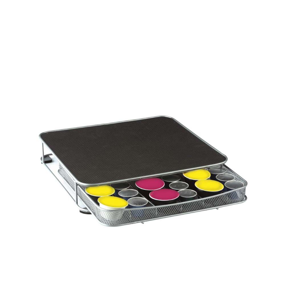 Metal Coffee Pod Holder Drawer Container 30-60 Places with Coffee Machine Rest