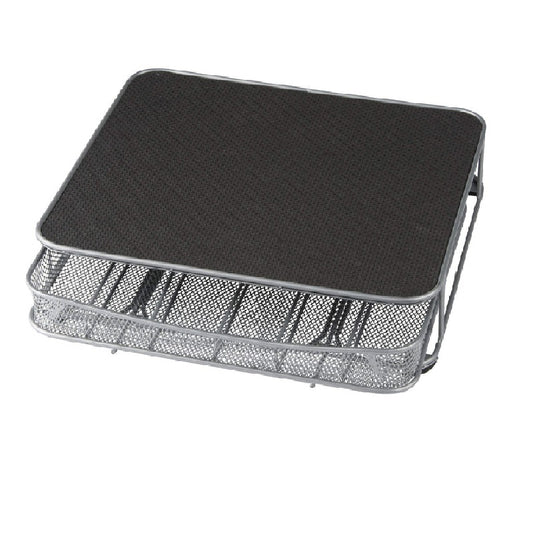 Cassetto Porta Capsule Caffè 30-60 Posti con Piano Poggia Macchina - Metallo Silver