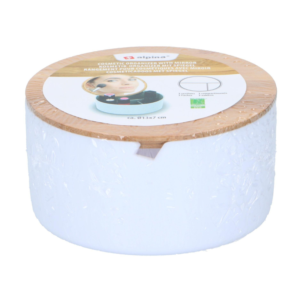 Organizzatore Cosmetici Specchio Integrato Alpina Ø13cm