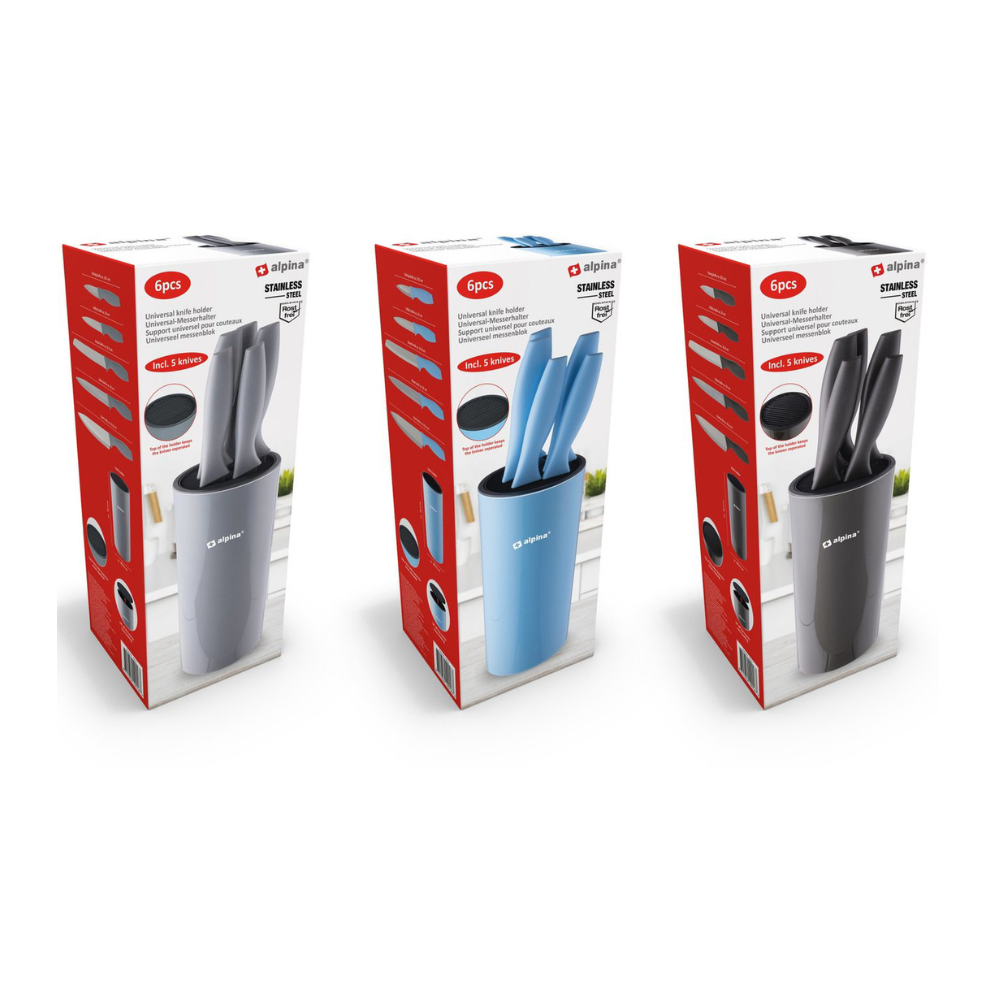 ENSEMBLE DE 5 COUTEAUX AVEC SUPPORT CM 10,5 x 22