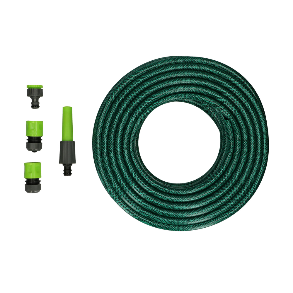 KINZO 30m PVC Garden Hose for Irrigation and Gardening with Connectors
