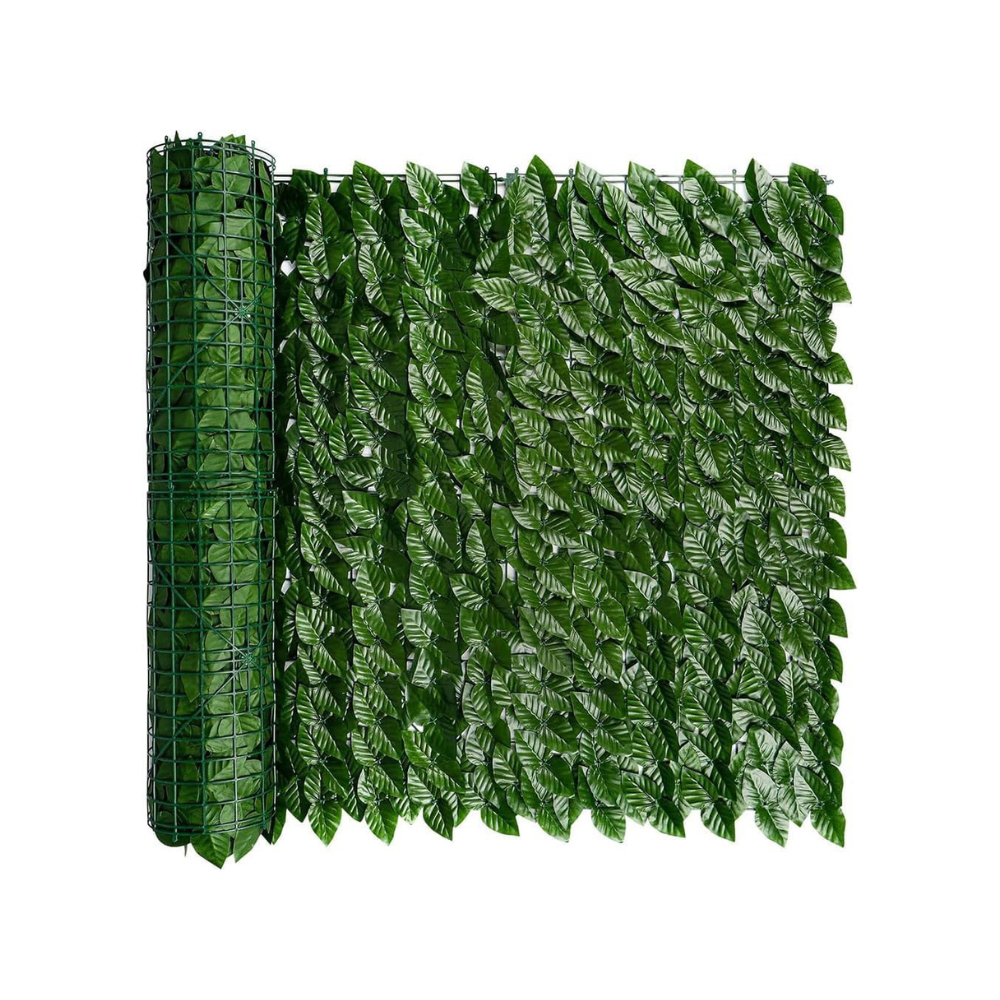 FercasaShop® Artificial Ivy Hedge, 1x3 meters, Dark Green, Privacy Screen for Balcony and Garden