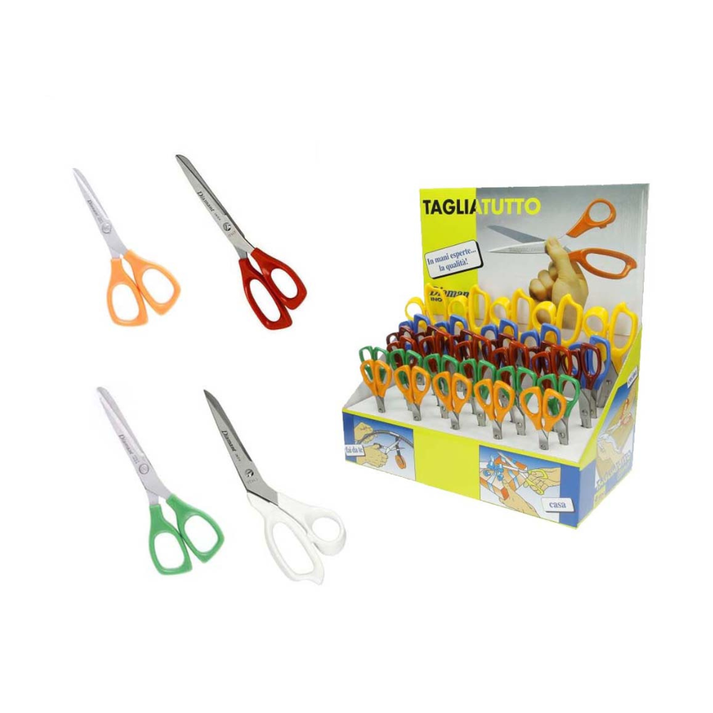 Espositore 32 Forbici Inox Diamant - 5 Misure Professionali