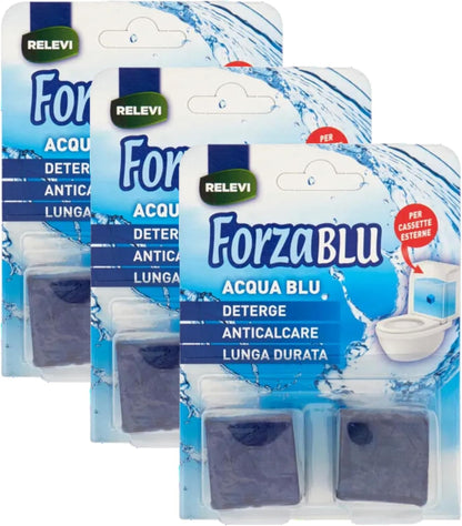 Détartrant WC Forza Blu Cube bleu - Lot de 2 x 50 g pour réservoirs extérieurs