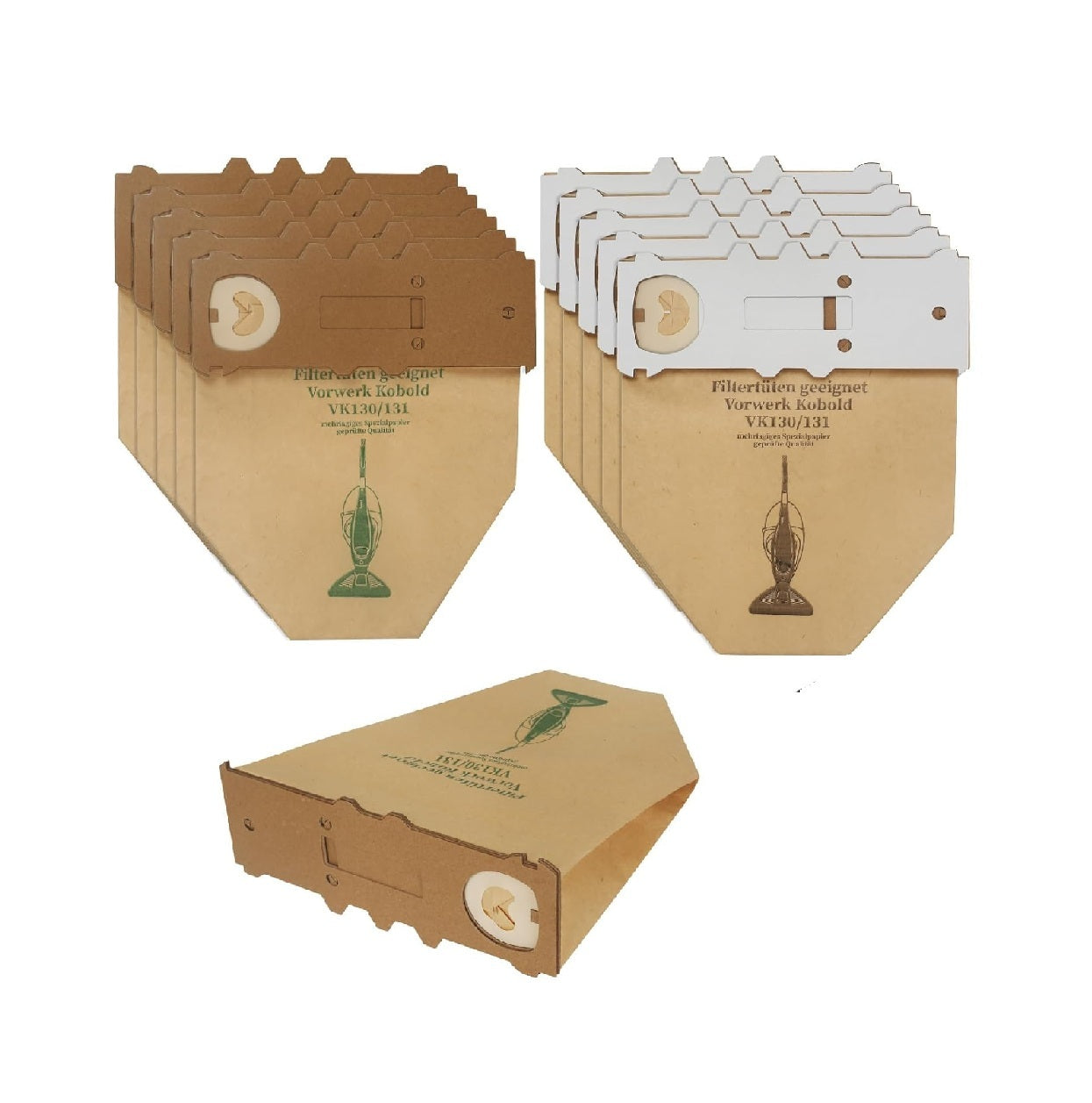 Sacchetti Aspirapolvere Compatibili Vorwerk Folletto VK130 VK131 – 10 Pezzi in Microfibra