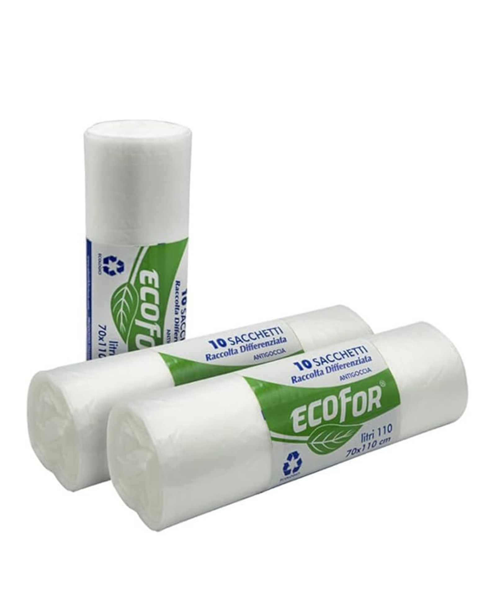 350 Sacchi Spazzatura  110L - 35 Rotoli 70x110cm. 3 Colori