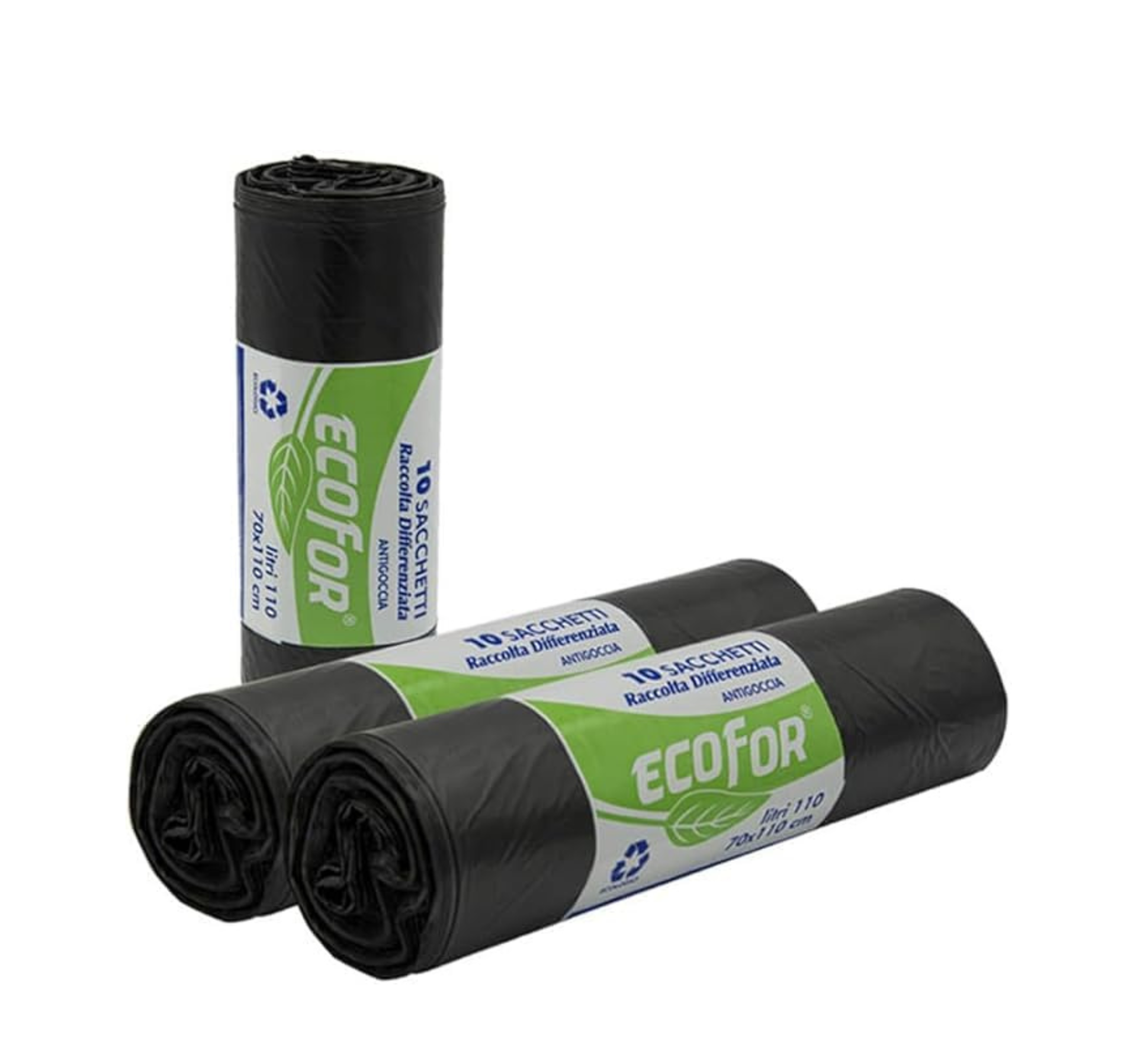 350 Sacchi Spazzatura  110L - 35 Rotoli 70x110cm. 3 Colori