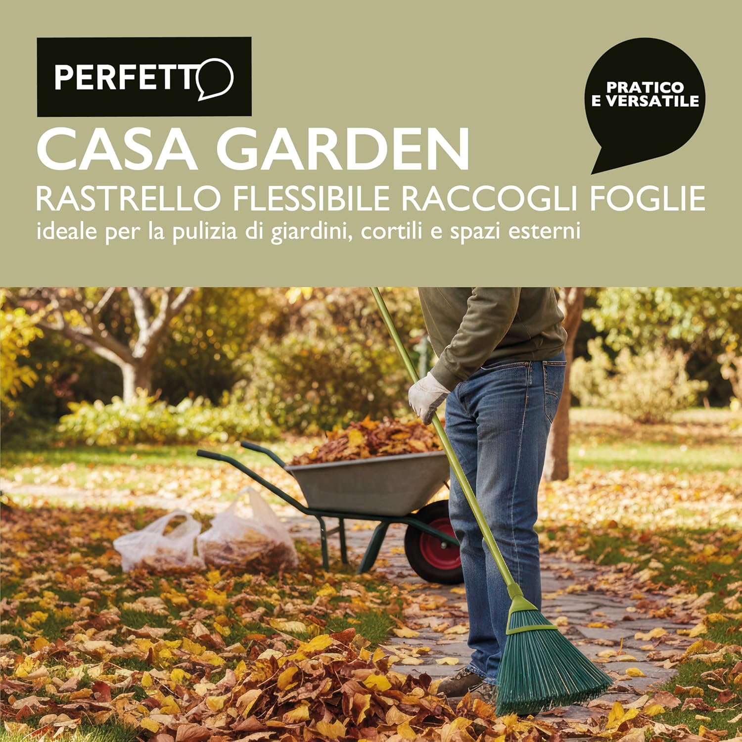 Rastrello Flessibile Raccoglifoglie 32 cm – Casa Garden