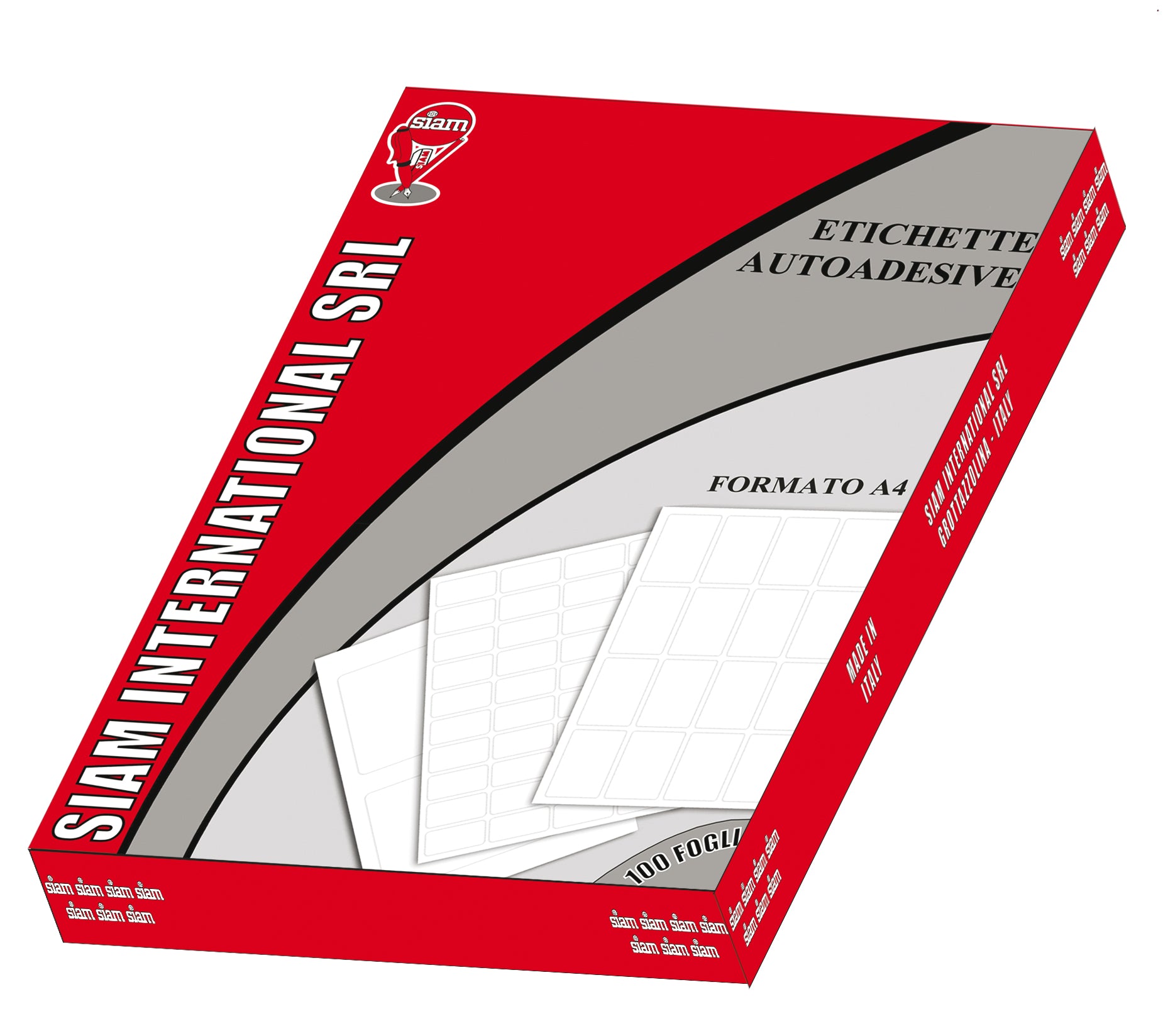 MEGASTAR White Self-Adhesive Labels, Multipurpose, 105 x 59 mm, Laser and Inkjet, 100 Sheets, LP4MS-10559