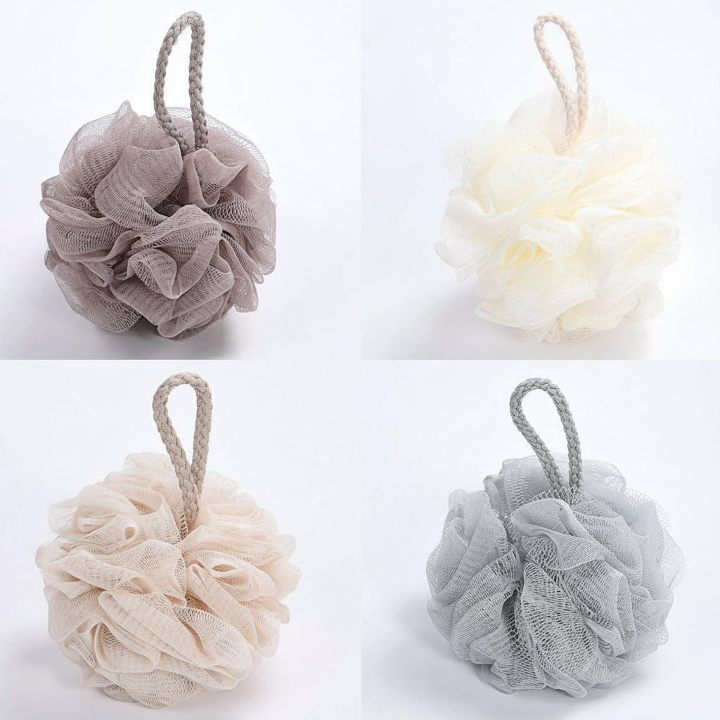 8 Pack Exfoliating Mesh Bath Sponges for Body and Bath, Shower Pouf