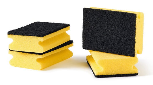 Spugna Salvadita Super Strong con Fibra Abrasiva Nera - Set 4 Pezzi